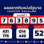 ตรวจหวยรัฐบาล 1 มีนาคม 60